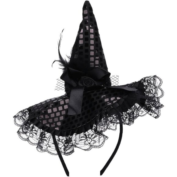 Witch Headband Sequin Lace Veils Costume Accessories Halloween for Women main image 7